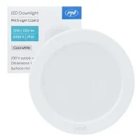 LED ceiling light PNI D-Light CL2412 12W, round 16.7 cm, 6400K, 230V power supply, 1320 lm, cool white