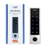 PNI DK350 access control keyboard with Wi-Fi, access card, fingerprint, PIN, touch, IP66, Tuya application