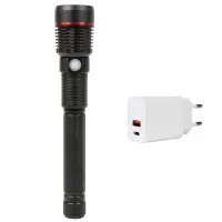 PNI Adventure F450 aluminum flashlight, with focus function, BOOST, LED 20 W, 1500 lm up to 450 m, 4400 mAh, IPX5, with PNI CHG300 power supply included