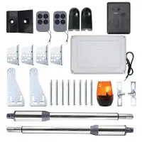 Package Swing gate automation kit PNI MAB300, 2 motors 40W, gate length 2 x 2.5m, 200kg and PNI SmartHome RG120 smart relay, Tuya app