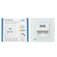 PNI WL100 LED Lamp for Stair Step Lighting, Recessed Mounting, with Motion Sensor, Light Sensor, Adjustable Light Color, Adjustable Light Intensity, Night Mode, Day Mode, 1.5W, 150 lm