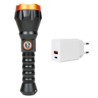 PNI Adventure F550 Crystal LED flashlight, 10W, made of aluminum, 2500lm, up to 700m, 4000mAh, IPX6, with PNI CHG300 power supply included