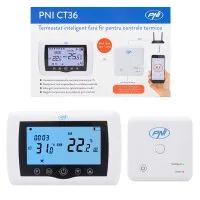 Smart thermostat PNI CT36 wireless, with WiFi, Internet control, for thermal power plants, APP TuyaSmart