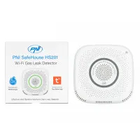 PNI SafeHouse HS201 methane gas sensor (CH4) with Wi-Fi, control from the Tuya Smart application, 230V power supply, 70dB, voice prompt, audible and visual alarm