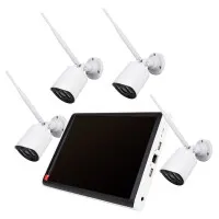 Video surveillance kit PNI House WiFi663 NVR with LCD and 4 outdoor wireless cameras 3MP, P2P, IP66