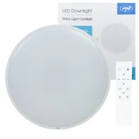 PNI D-Light CL2436D 36W LED ceiling light, dimmable, with remote control, round 41 cm, 3000K-6500K, 230V power supply, 3600 lm, white