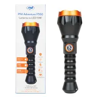 PNI Adventure F550 Crystal LED flashlight, 10W, aluminum, 2500lm, up to 700m, IPX6, 4000mAh battery included, USB Type-C charging