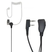 PNI HS82L Headset with Microphone and Acoustic Tube with 2 Pin PNI-K Plug, Cable Length 160 cm, Black