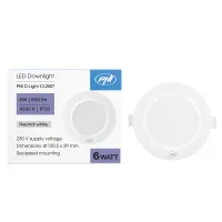 D-Light CL2507 6W PNI LED Spotlight, Recessed, Round 120 mm, 4200K, 230V Power Supply, 660 lm, Neutral White
