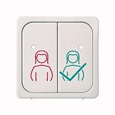 Tipka za 2-struko (pozivno/odjavno) tipkalo, biserno bijela