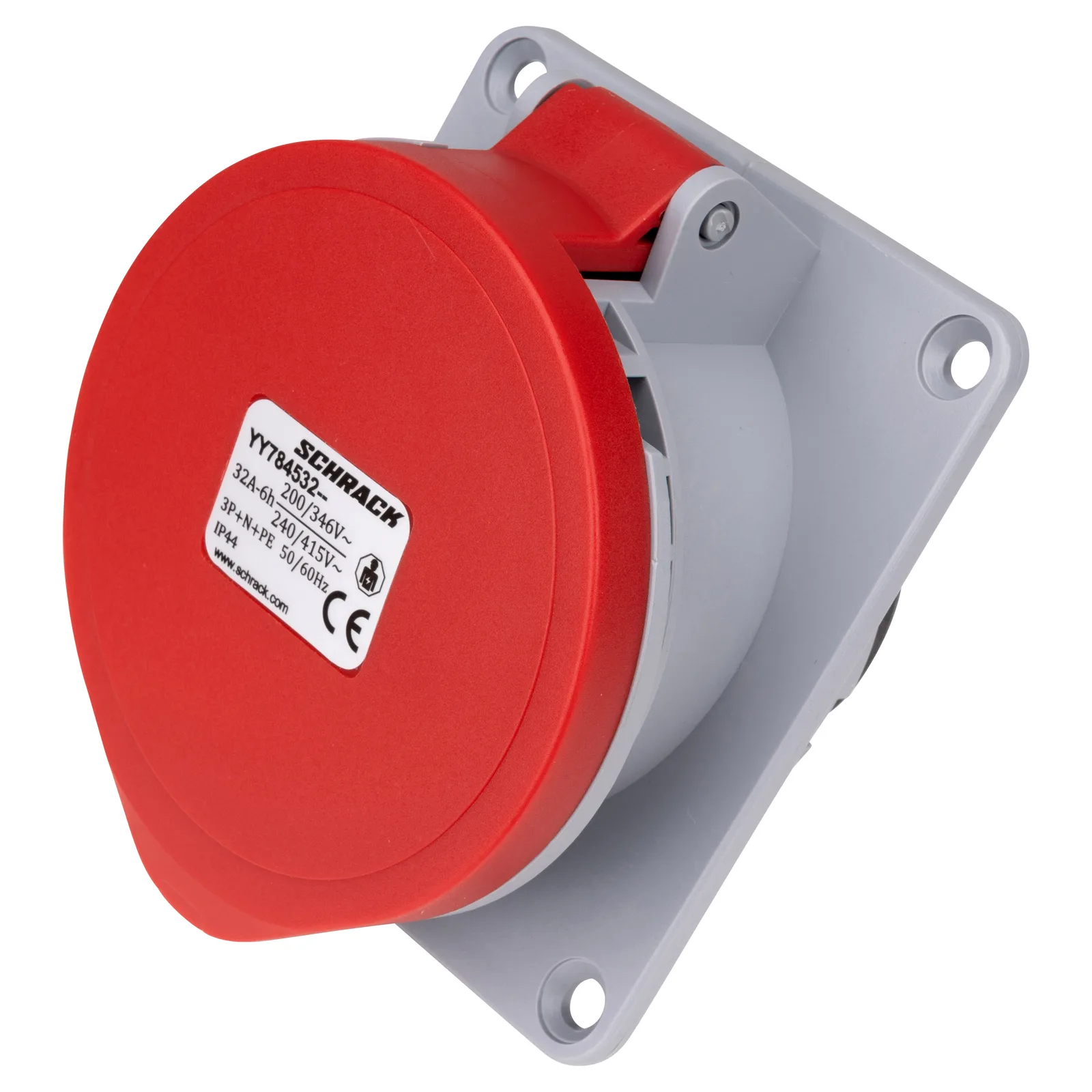 Utičnica ugradna 5-polna ,32A,400V IP44  CEE, kut 15°