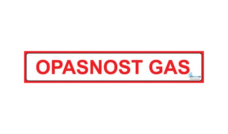 Naljepnica OPASNOST GAS!