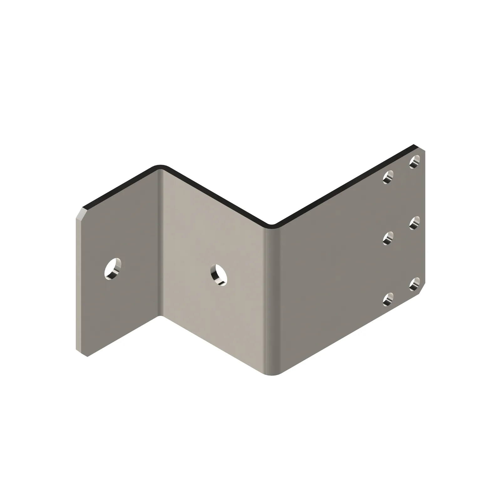 Z-shaped mounting bracket for PE rail