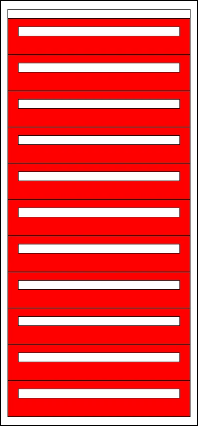 Distribution board insert KVN 40mm, 4-45K, 11-rows
