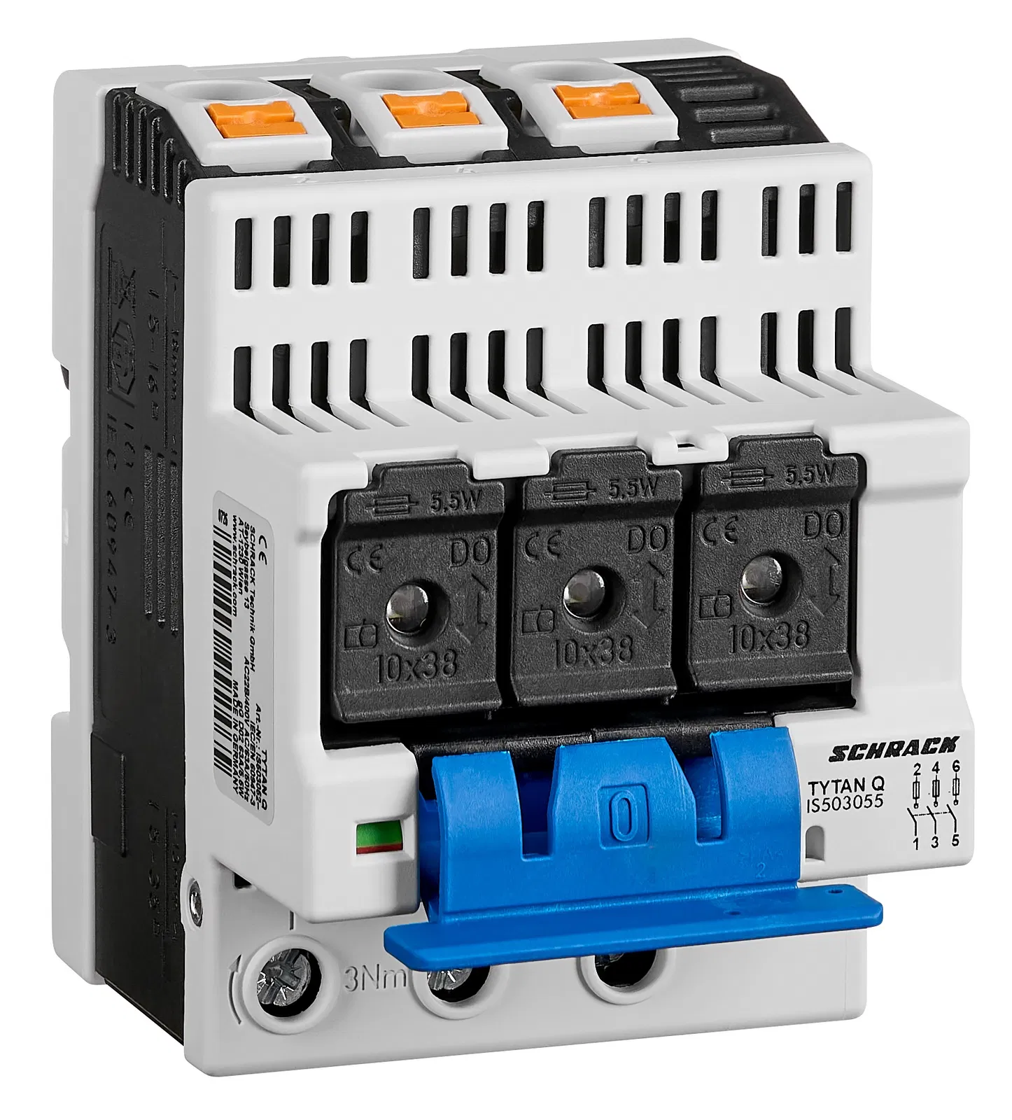 TYTAN Q Switch-disconnector-fuse D02 3P, 25A 6pcs (5+1 free)