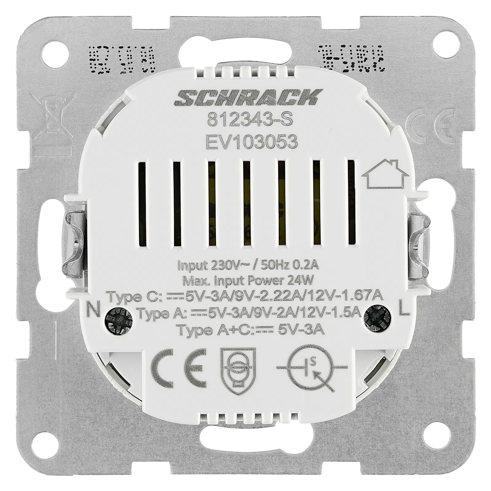 Umetak USB A+C , 3A, max 20W, 5 V