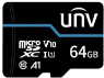 Uniview 64G TF blue card, Speed class C10/U1/V10/A1, Max read speed 90MB/s, Max