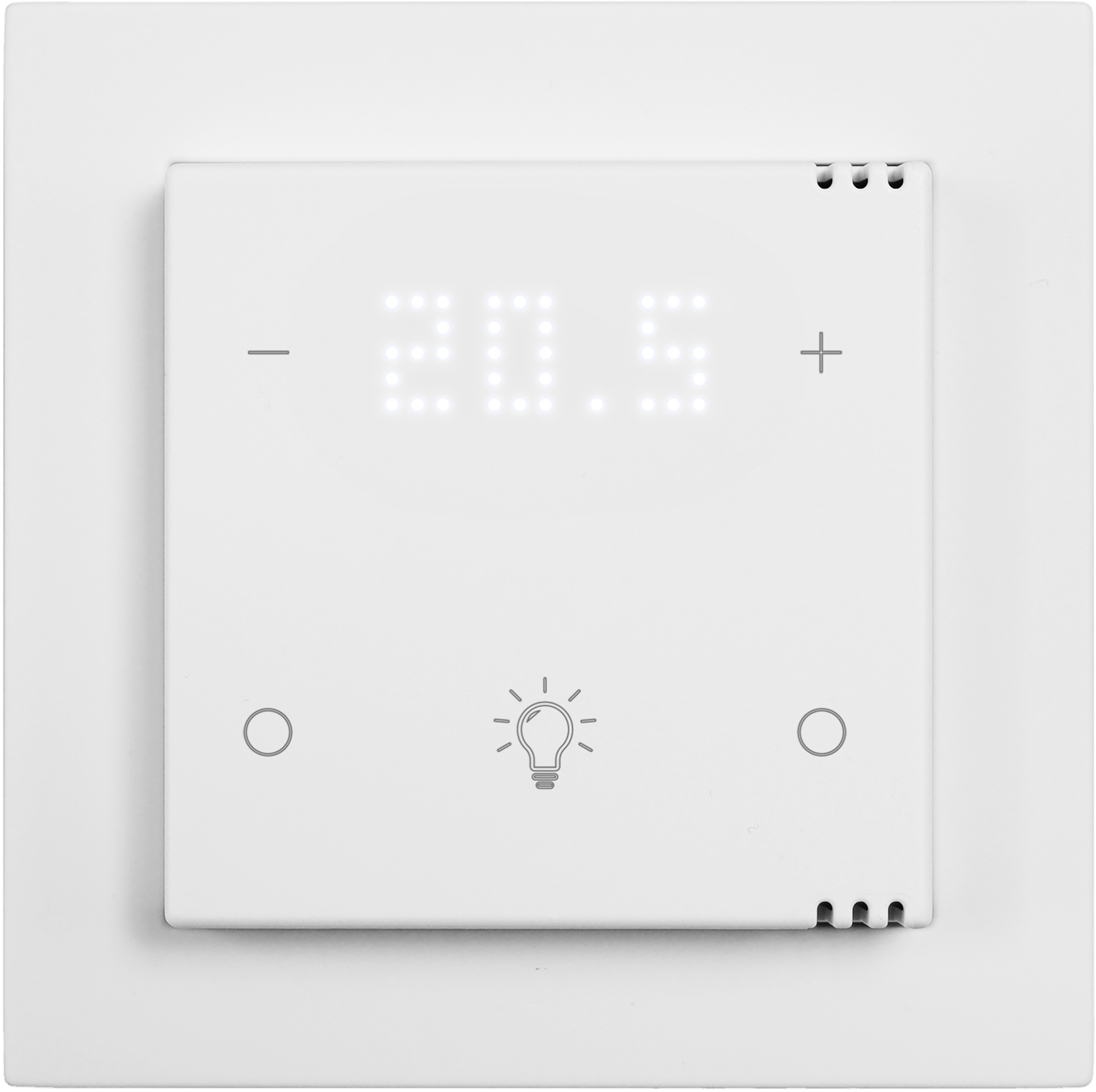 Pushbutton 1-gang, room climate sensor CO2 with Icons, wh