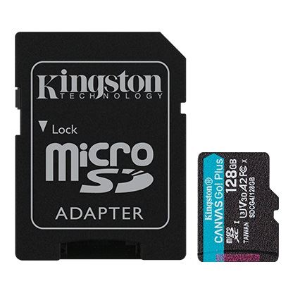 SD MICRO Kingston 128GB Canvas Go! Plus + ADP SDCG4/128GB