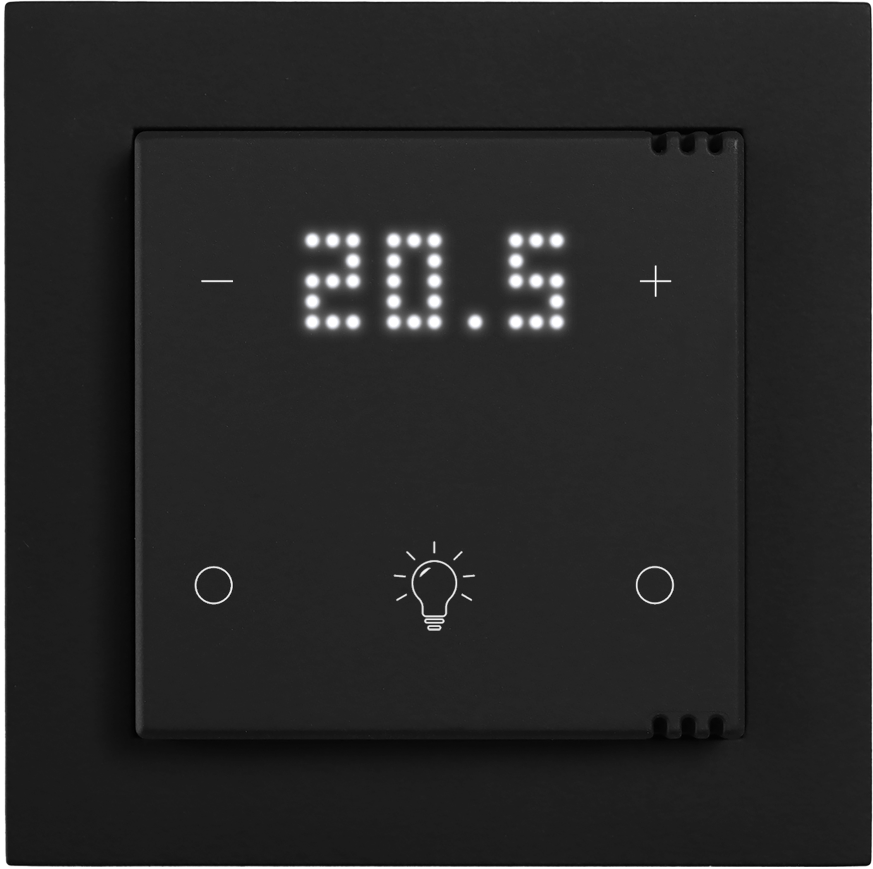 Pushbutton 1-gang, room climate sensor CO2 with Icons, bl
