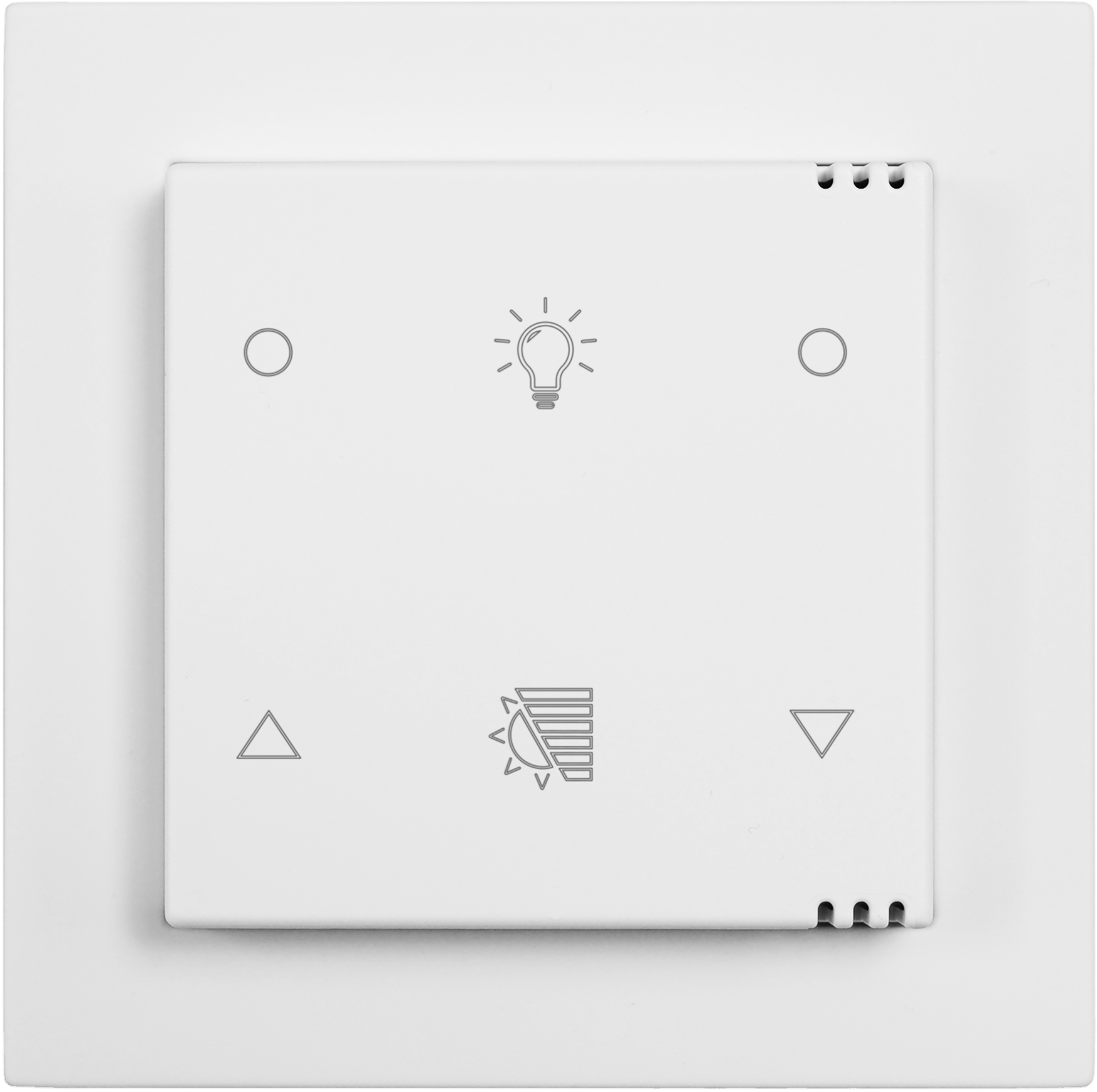 Pushbutton 2-gang, room climate sensor CO2 with Icons, wh