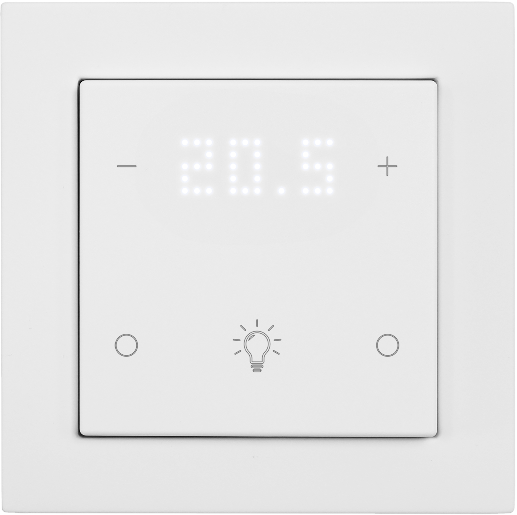 Pushbutton 1-gang, Roomthermostat with Display & Icons, wh