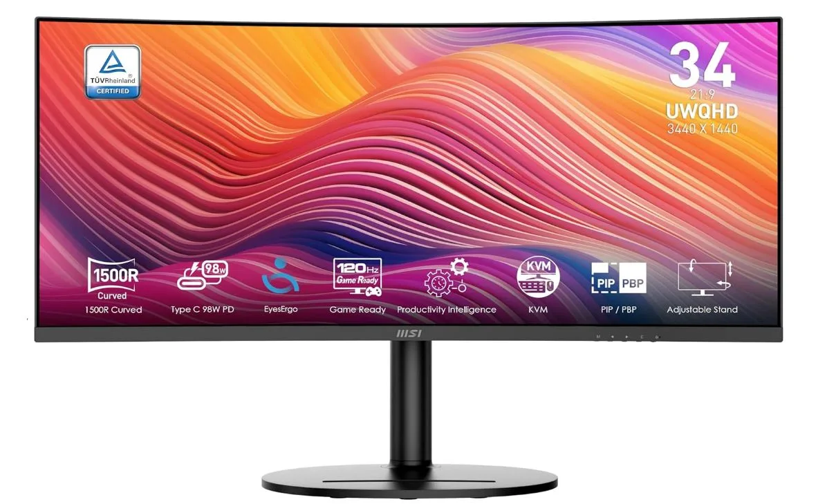 Monitor 34 MSI MODERN MP342CQP 120Hz UWQHD VA