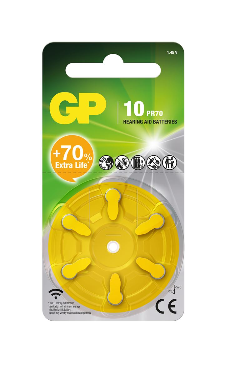 GP baterije ZA10F-ELTD6 Zinc Air Button